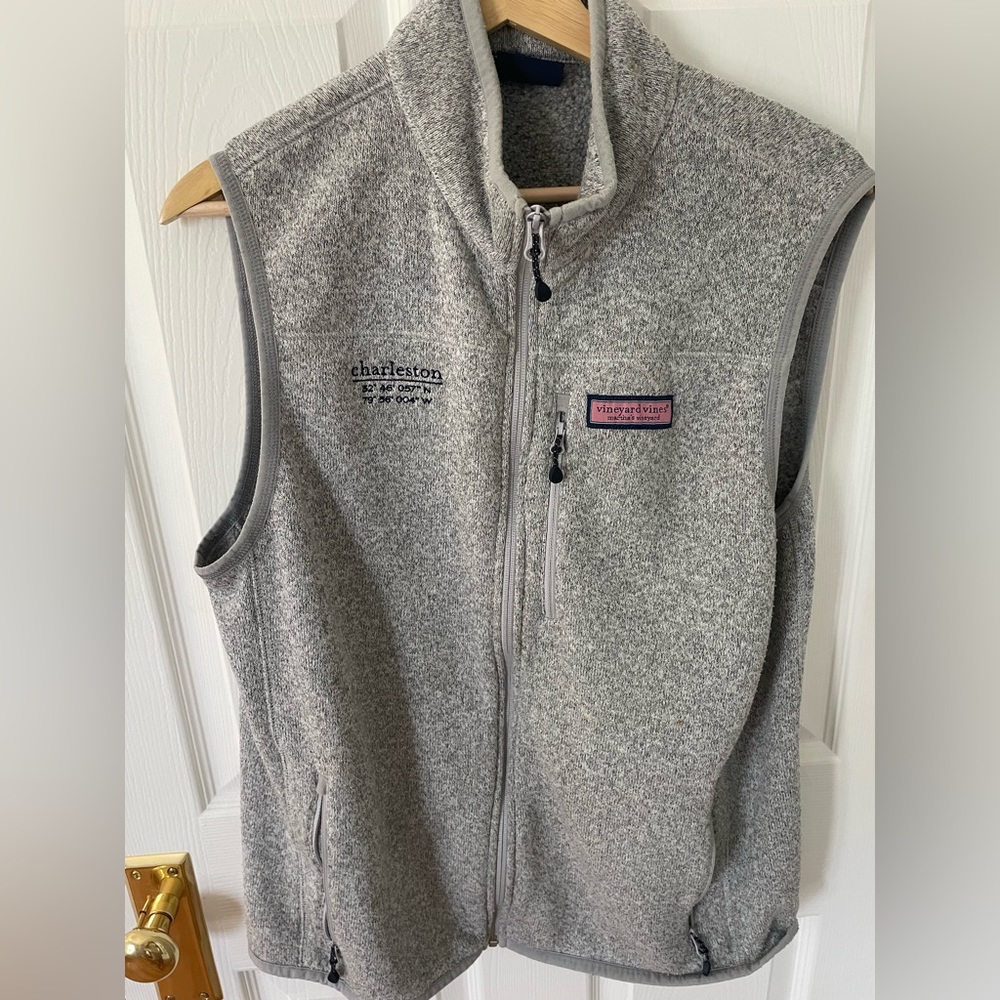 vineyard vines grey Charleston vest